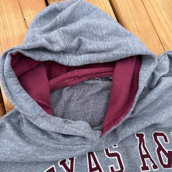 Vintage Texas A&M Hoodie NCAA Pullover Embroidered Grey XXL - Picture 7 of 8